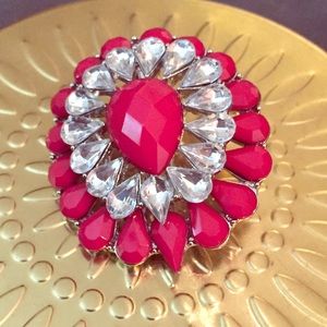 🥳2/$15 — Hot Pink and Crystal Decorative Hair Clip
